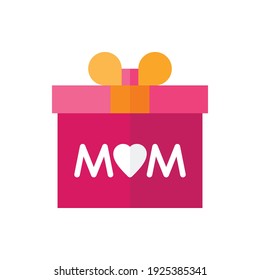 Mother's Day Gift Flat Icon Logo Illustration Vector Isolated. Happy Mother's Day Icon-Set. Suitable for Web Design, Logo, App, and Upscale Your Business.