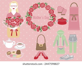 Mother's Day gift illustration (color)