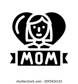 mothers day glyph icon vector. mothers day sign. isolated contour symbol black illustration