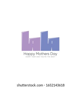 Mothers' Day Greeting Card with Arabic Calligraphy - Mama- Translation: Mum .. Happy Mother's Day background .