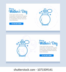 Mother's day greeting card with blossom flowers