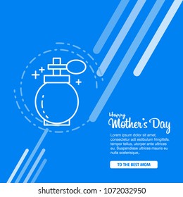 Mother's day greeting card with blossom flowers