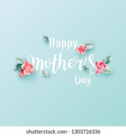 Mother's day greeting card with blossom . Vector illustration EPS10.