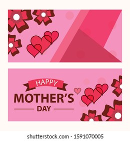 Mother's day greeting card with blossom flowers