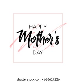 Mother's day greeting card brush paint background.
