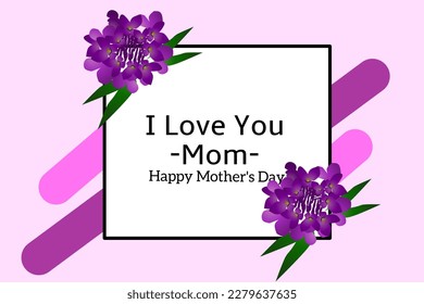 Mother's day greeting card. Mother's Day is celebrated on May 8. Vector banner with background elements. Design for happy mother's day. Vector Illustration.