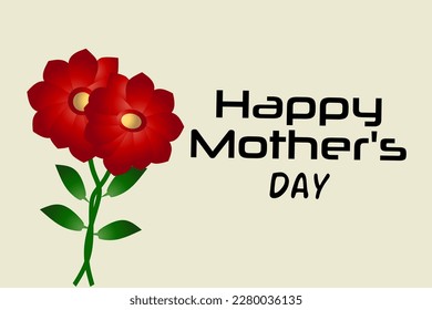 Mother's day greeting card. Mother's Day is celebrated on May 8. Vector banner with background isolated elements. Design for happy mother's day. Vector illustration.