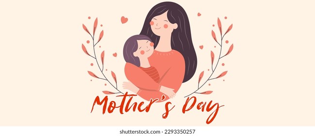 Mother's Day greeting card design vector