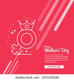 Mother's day greeting card with flowers background