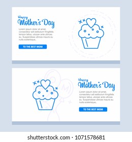 Mother's day greeting card with flowers background