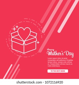 Mother's day greeting card with flowers background