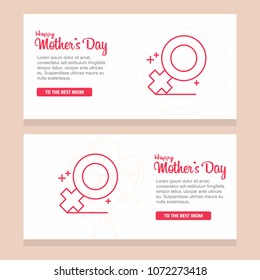 Mother's day greeting card with flowers background
