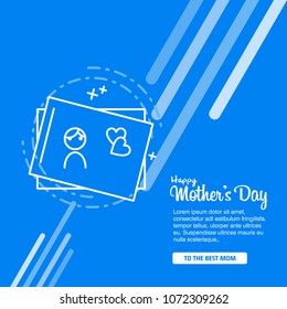 Mother's day greeting card with flowers background