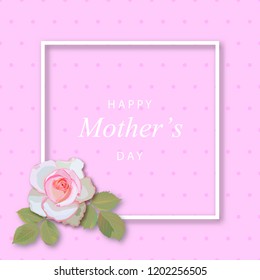 Mother's day greeting card with flowers background