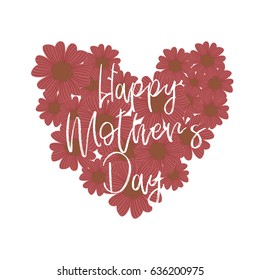Mother's day greeting card with flowers background for banners.
