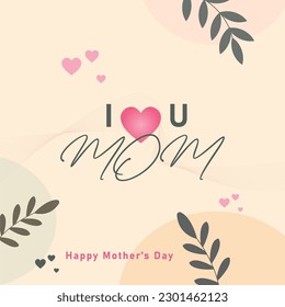 Mother's day greeting card. Happy mother's day social post