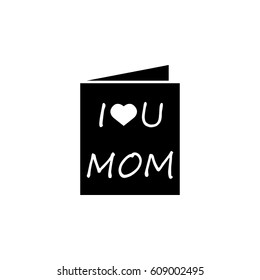 Mothers day greeting card icon