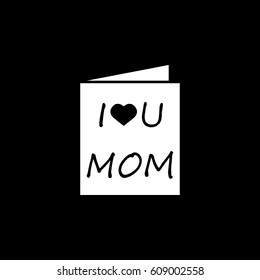 Mothers day greeting card icon
