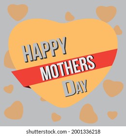Mother's day greeting card with illustration background