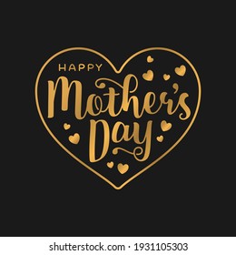 Mothers day greeting card lettering. Mother day card typography. Vector illustration.
