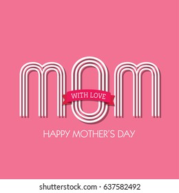 Mother's day greeting card, Mom's day greeting poster design. 