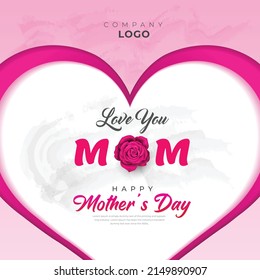 Mothers Day Greeting Card Social Media Banner Template