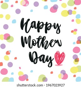 Mother's Day greeting card template. vectorial Illustration