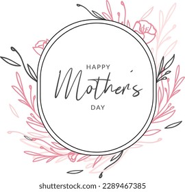 Mother's Day greeting card template