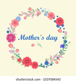 Mothers Day greeting card. vector illustration.