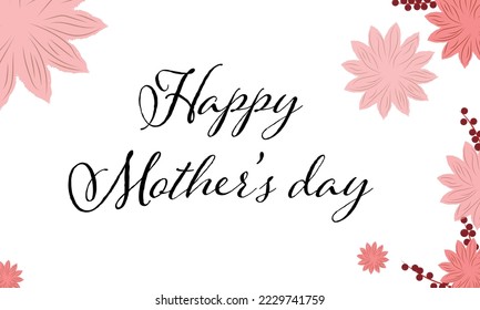 Mother's day greeting card. Vector banner with flowers. Vector illustration