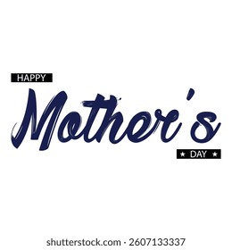 Mother's day greeting card. Vector banner with pink paper heart. Symbol of love and calligraphy text on gray background. .