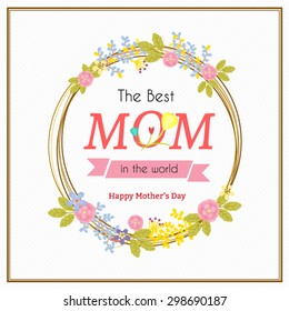 Mother's day  greeting card vector.
