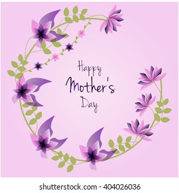 Mother's day greeting card. Vector illustration.