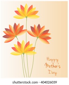 Mother's day greeting card. Vector illustration.