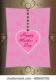 Mothers Day. Greeting card. Vector illustration of festive.