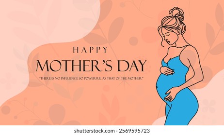 Mother's day greeting design with beautiful  flowers and present mom