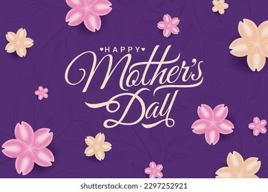 Mother's day greeting template for background, banner, poster, cover design, social media feed