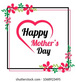 Mother's Day Greetings design Template Vector EPS