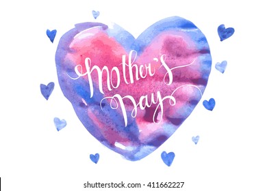 mothers day hand lettering handmade calligraphy. Vector illustration