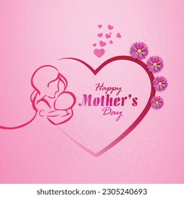 Mother's day | Happy Mother's day | Social media design Vector