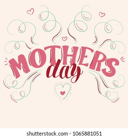 mothers day header postcard vector illustration printing clip art 