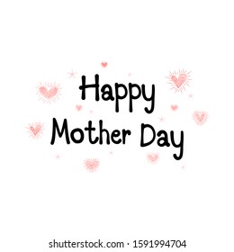 Mothers Day Heart Background Vector Illustration Stock Vector (Royalty ...