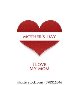 Mothers Day Heart greeting Banner