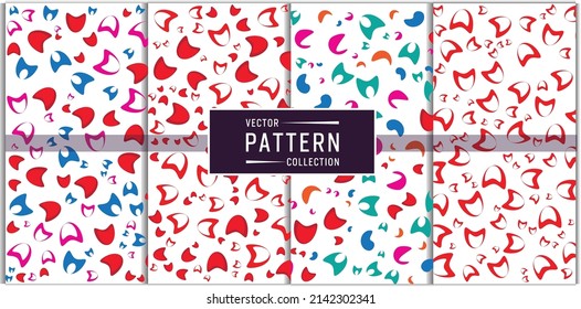 Conjunto de colección vectorial de formas cardiacas diurnas de la madre de cuatro