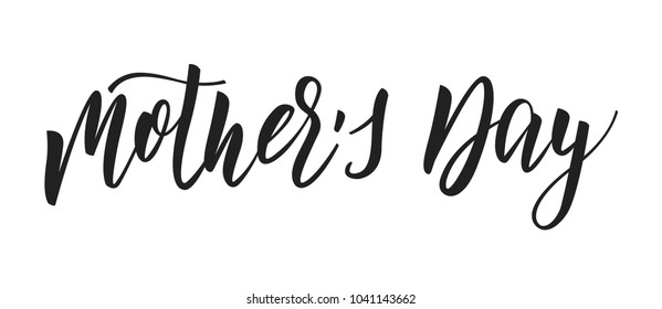 Mothers Day. Holiday calligraphy lettering design. Mother's Day script calligraphy.