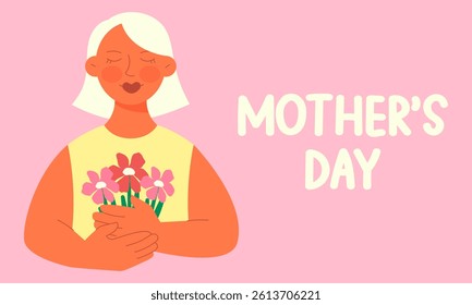 Mother's Day horizontal greeting banner