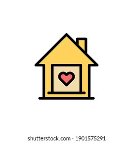 mothers day house outline icon. Element of mothers day illustration icon. Signs and symbols can be used for web, logo, mobile app, UI, UX