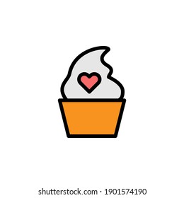 mothers day ice cream outline icon. Element of mothers day illustration icon. Signs and symbols can be used for web, logo, mobile app, UI, UX