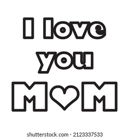 Mother's Day Icon. Bold outline design with editable stroke width. Vector Illustration.