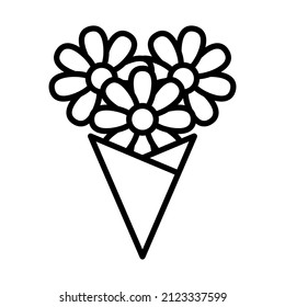 Mother's Day Icon. Bold outline design with editable stroke width. Vector Illustration.